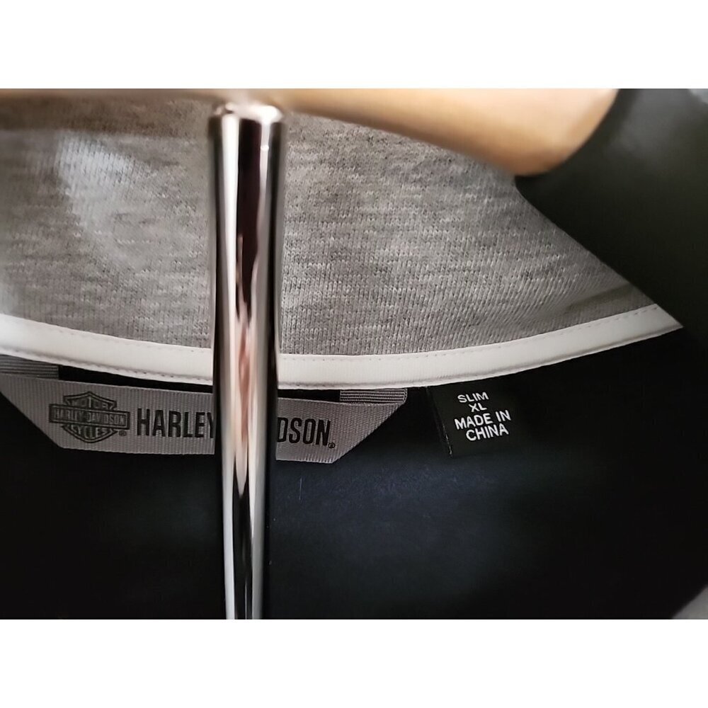 Harley Davidson Sweatshirt Sweater Pullover Mens XL Slim Quarter Zip Finish Line - Picture 6 of 8
